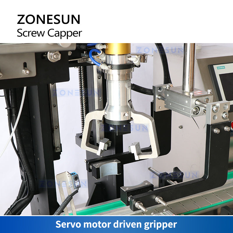 ZONESUN ZS-XG445 Máquina automática de tapado de botellas con bomba de gatillo con alimentador vibratorio de tapa