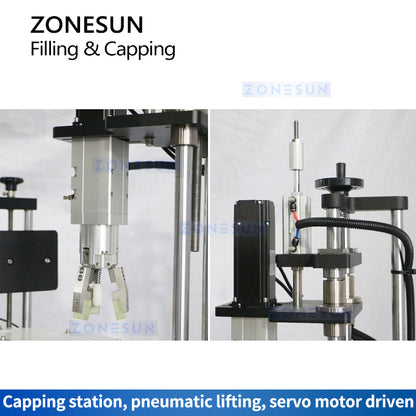 ZONESUN Automatic Bottle Filling and Capping Machine Monoblock ZS-AFC24 Capping Station