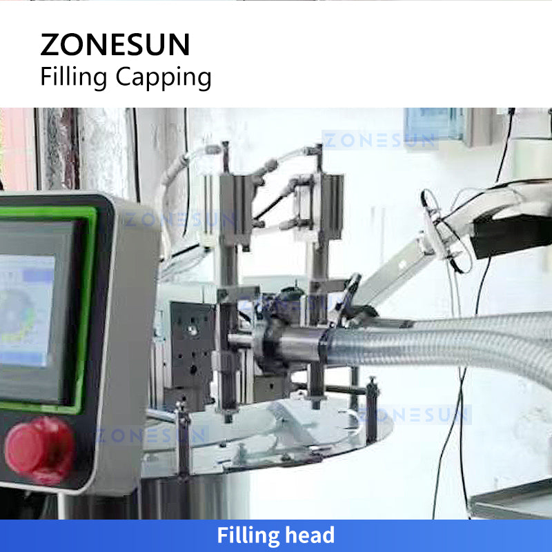 Zonesun ZS-ZLFC2 Automatic Spout Pouch Filling and Capping Machine Pneumatic Filling Head