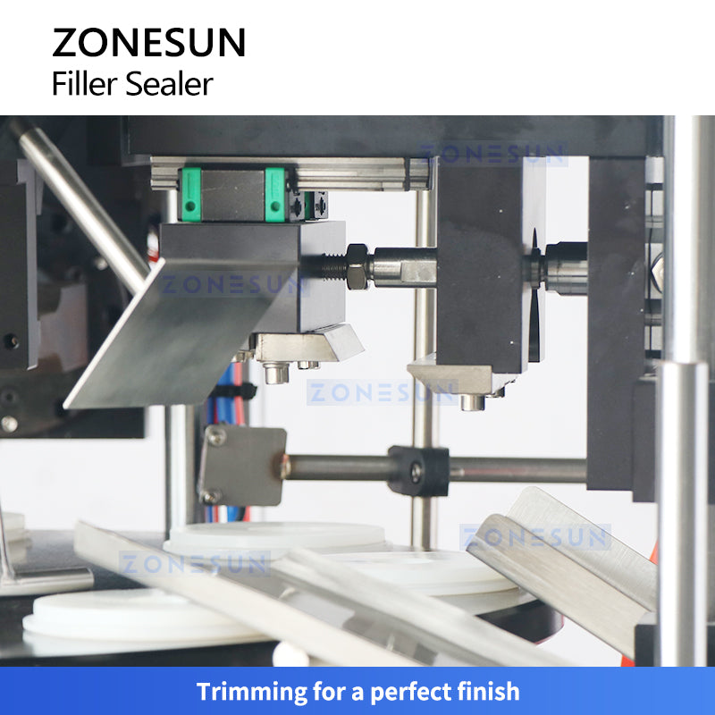 Zonesun ZS-FS008U Plastic Tube Filling & Sealing Monoblock Trimming Mechanism