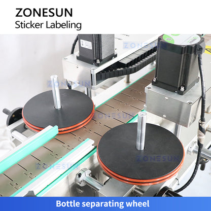 Zonesun ZS-TB900 Automatic Square Bottle Wrap Around Labeling Machine Bottle Separating Wheel