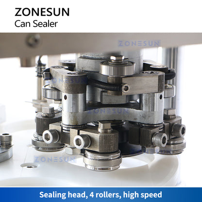 ZONESUN Automatic Can Seaming Machine Tin Sealer ZS-AFK300 Sealing Head