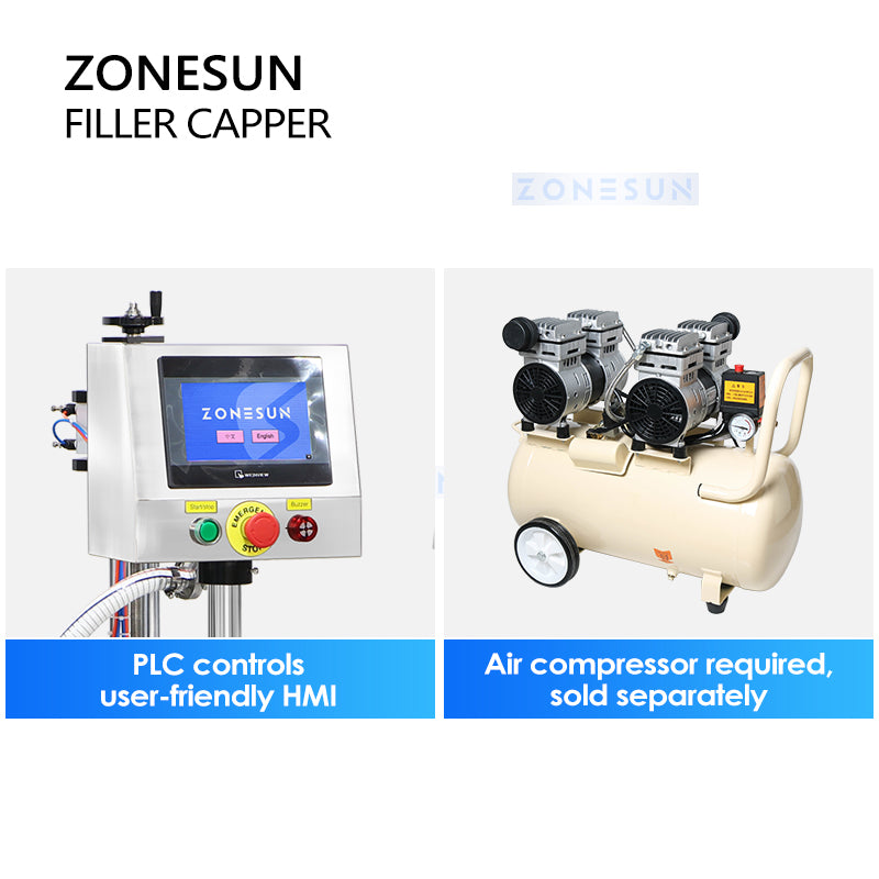 ZONESUN ZS-AFC26 Automatic Bottle Filler Capper Controls