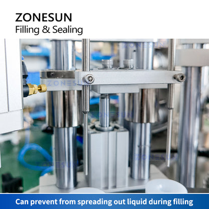 ZONESUN ZS-AFC5 Máquina automática de llenado y sellado de botellas de ampollas a pequeña escala de 2 cabezales