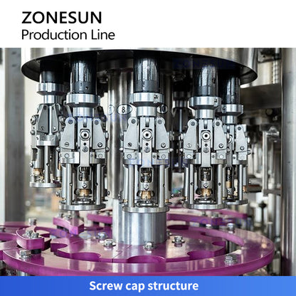 Zonesun ZS-XFCL12 High Speed Glass Bottle Filling and Capping Monoblock Capping Stations