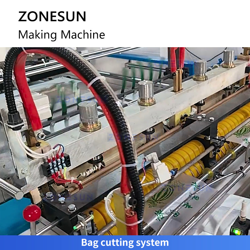 Zonesun ZS-PZD2 Dual Channel Plastic Bag Making Machine Cutting System