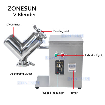 Máquina de Mistura de Pó ZONESUN ZS-V2 