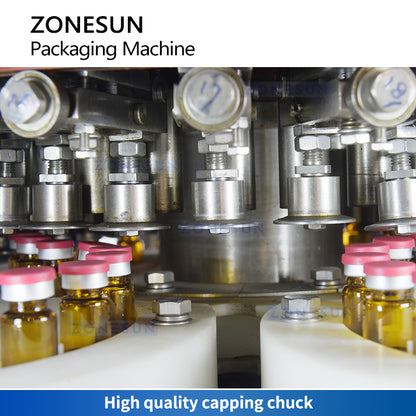 ZONESUN Automatic Vial Filling and Sealing Machine Ampoule Bottles Oral Solutions Packaging Equipment ZS-AFC12P