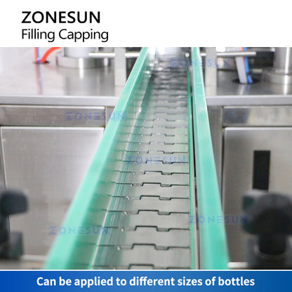 Zonesun ZS-QW1600 Aerosol Can Filling Capping Machine Stainless Steel Conveyor