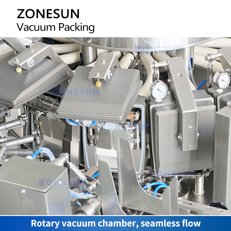 ZONESUN Automatic Rotary Vacuum Packaging Machine ZS-VPM16 Vacuum Chamber