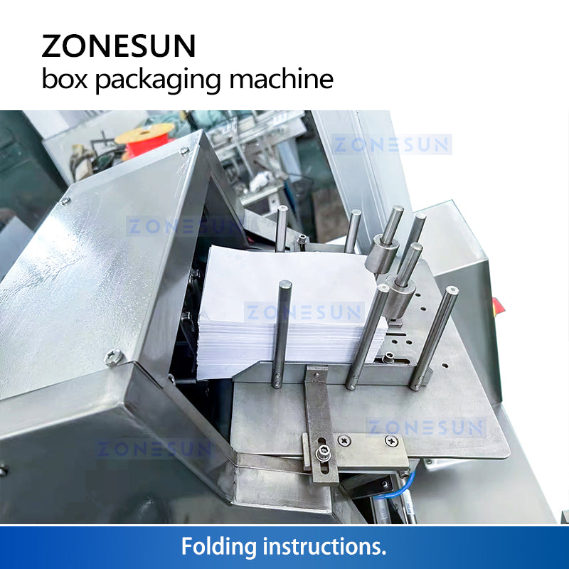 Zonesun ZS-120BP Horizontal Cartoner Leaflet Feeding Mechanism