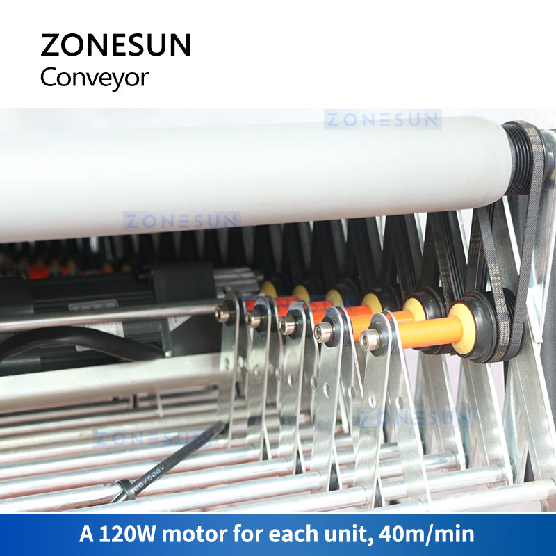 Zonesun ZS-FCR600 Flexible Conveyor | Rubber Covered