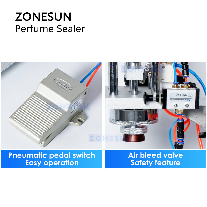 ZONESUN ZS-YG08 Pneumatic Perfume Crimping Machine