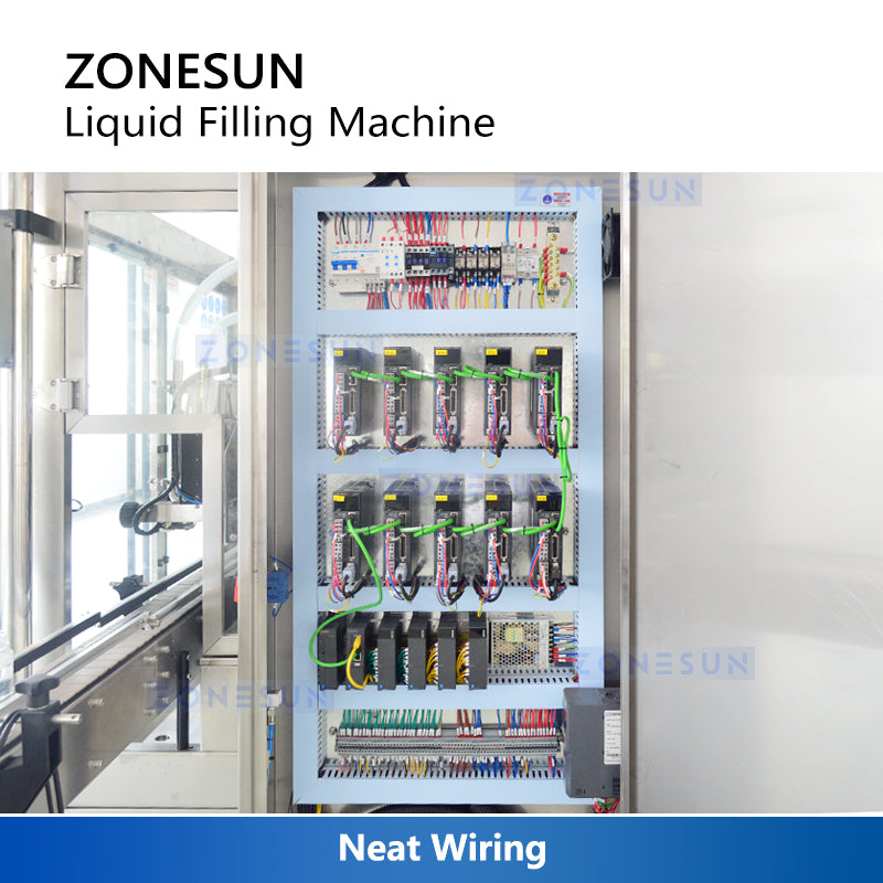 ZONESUN ZS-VTPF4 Automatic Continuous Motion Filler Servo Tracking Liquid Filling Machine