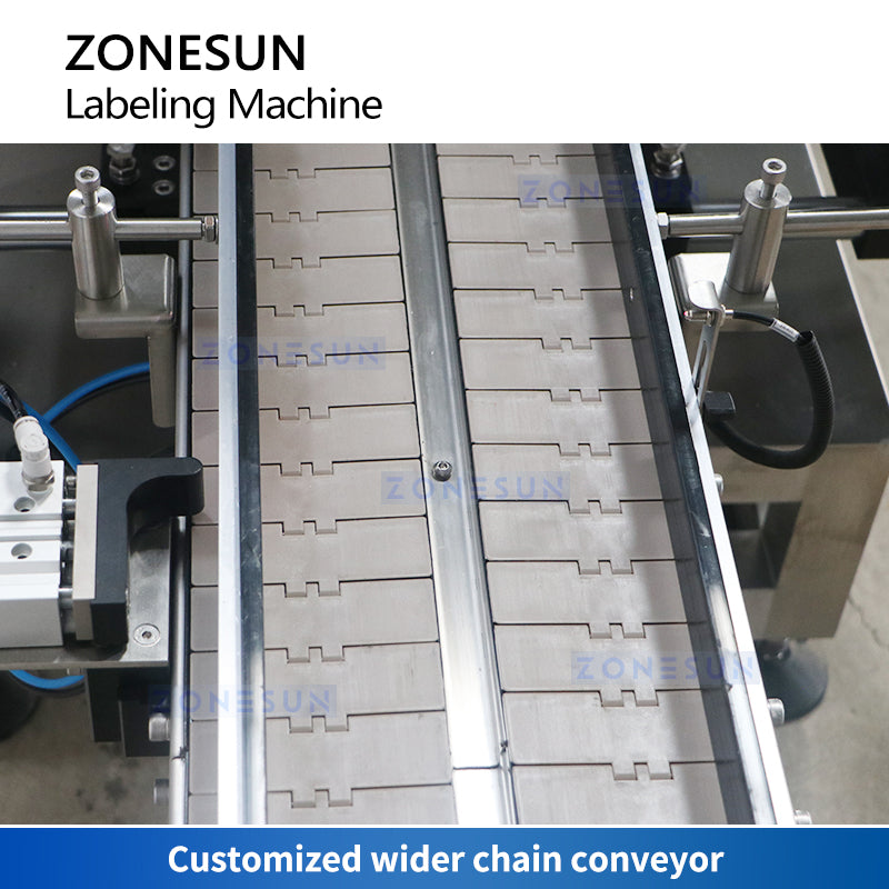 ZONESUN ZS-TB300R Automatic Flat Bottle Labeling Machine Conveyor
