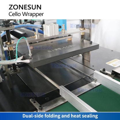 ZONESUN ZS-MSFM750A Automatic Cellophane Packaging Machine Cello Wrapper