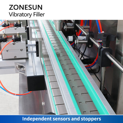 ZONESUN ZS-GW5 Vibratory Weigh Filler Dual Pin Bottle Indexing System