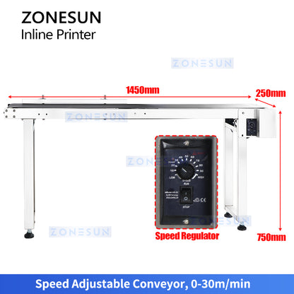 Máquina automática de impressão a jato de tinta ZONESUN