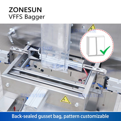 ZONESUN ZS-FS02 Automatic Vertical Form Fill Seal Machine Back Sealing