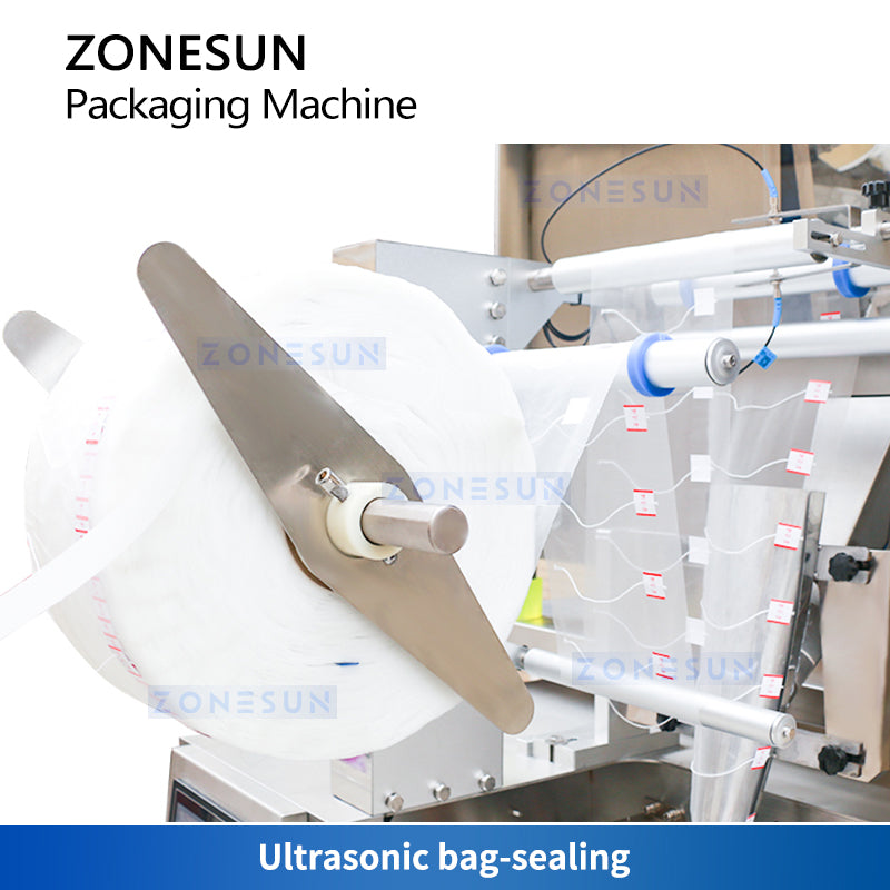 ZONESUN VFFS Pyramid Tea Bag Making Machine ZS-SJB90 Bag Forming