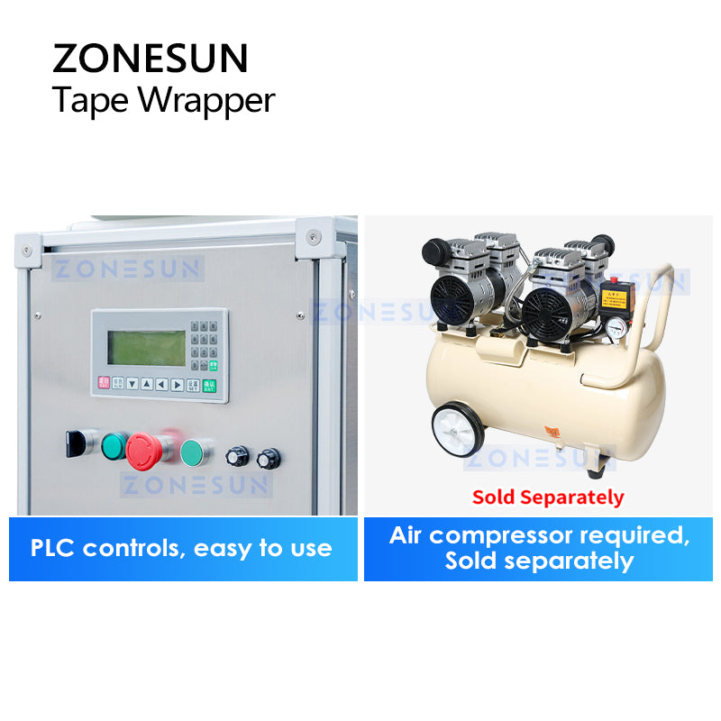ZONESUN Automatic Tape Wrapping Machine ZS-TW5050 Controls