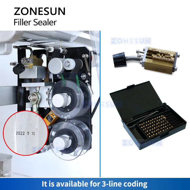 Zonesun ZS-S100RP VFFS Bagger Coding Function