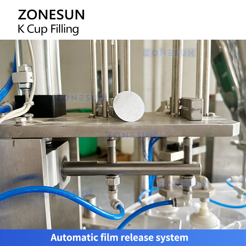 Zonesun ZS-KCFC2 Coffee K Cup Filling Machine Monoblock Lid Feeding Station