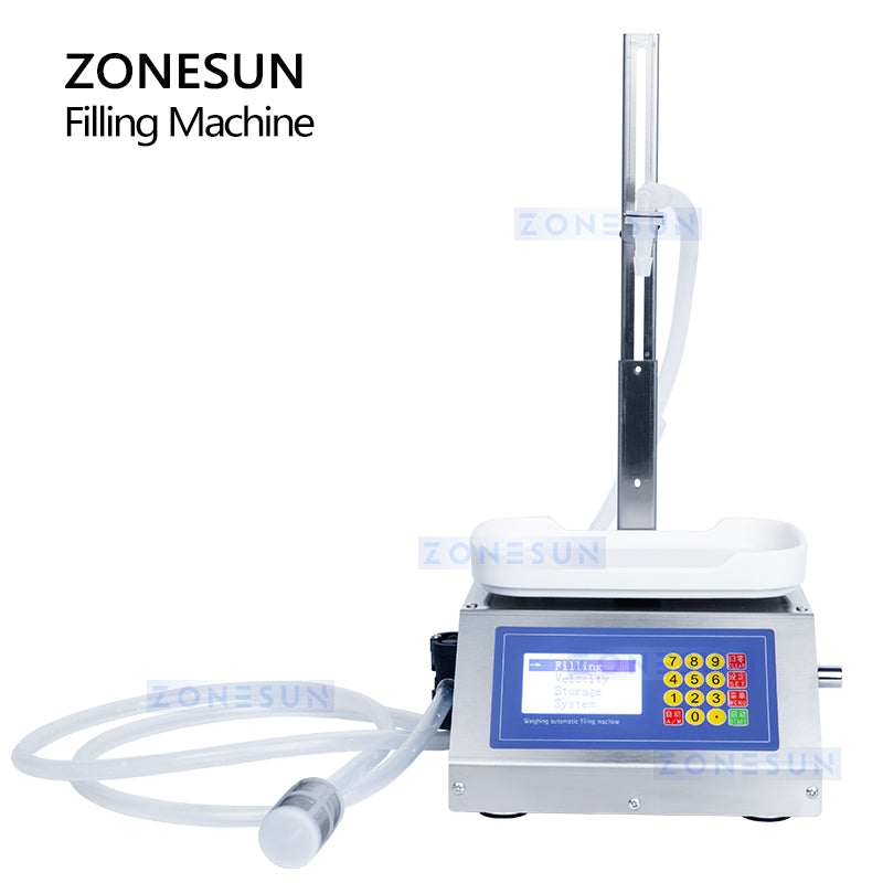 ZONESUN M-1080S Semi-automática bomba de diafragma máquina de enchimento de pesagem de líquido
