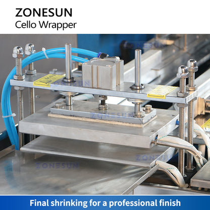 ZONESUN Automatic Cellophane Packaging Machine Cello Wrapper ZS-TD280 Shrinking