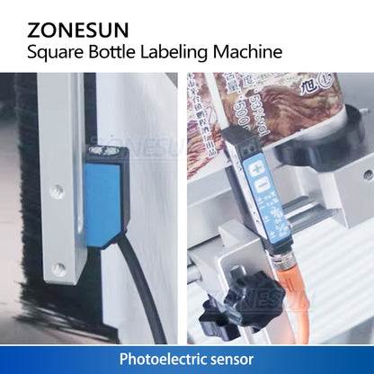 Zonesun ZS-SL25 Square Bottle Wrap-around Labeling Machine Sensor