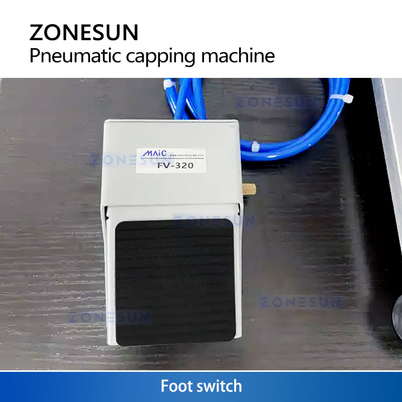 Zonesun ZS-YG25Q Pneumatic Aerosol Can Crimper Foot Switch