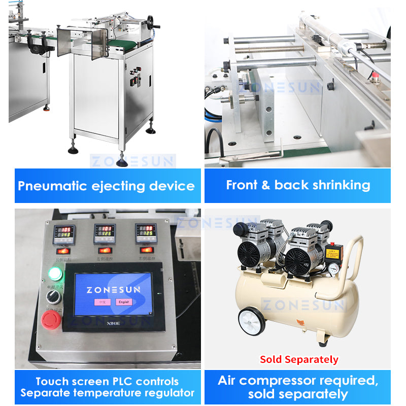 ZONESUN ZS-MSFM750A Automatic Cellophane Packaging Machine Cello Wrapper