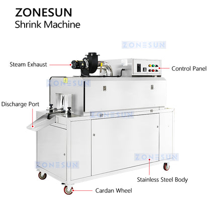 Zonesun ZS-ZQ15 Steam Shrink Sleeve Tunnel