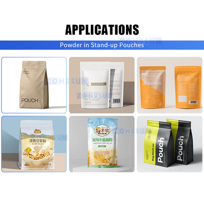 Zonesun ZS-FAL180Z1 Powder Packaging Line Applications