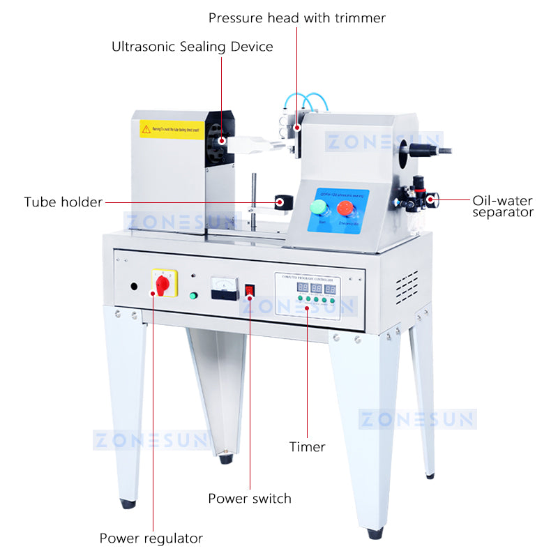 Zonesun ZS-QDFM125 Ultrasonic Plastic Tube Sealing Machine