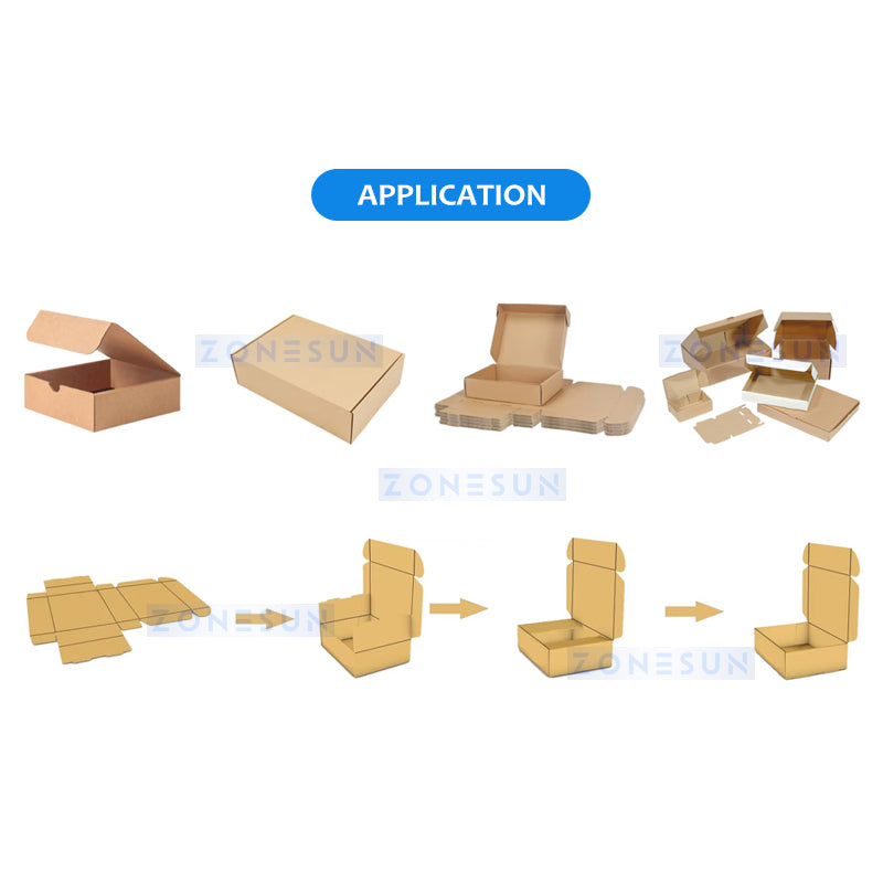 Zonesun ZS-ZH15 Automated Box Folding Machine Applications