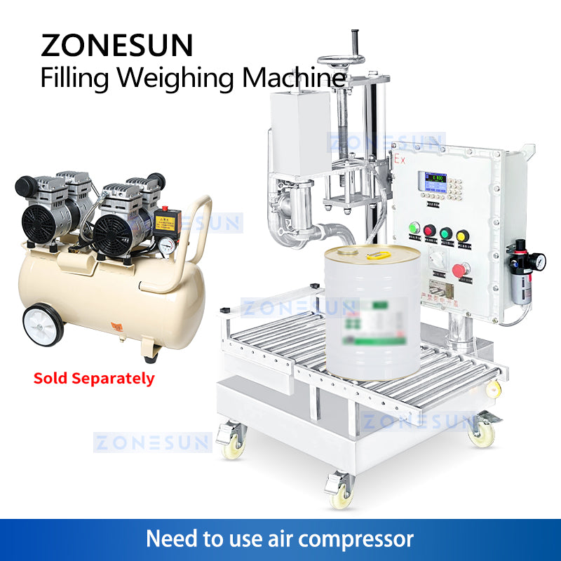 Zonesun ZS-YTEXW1 Explosion Proof Bucket Filling Machine Air Compressor Required