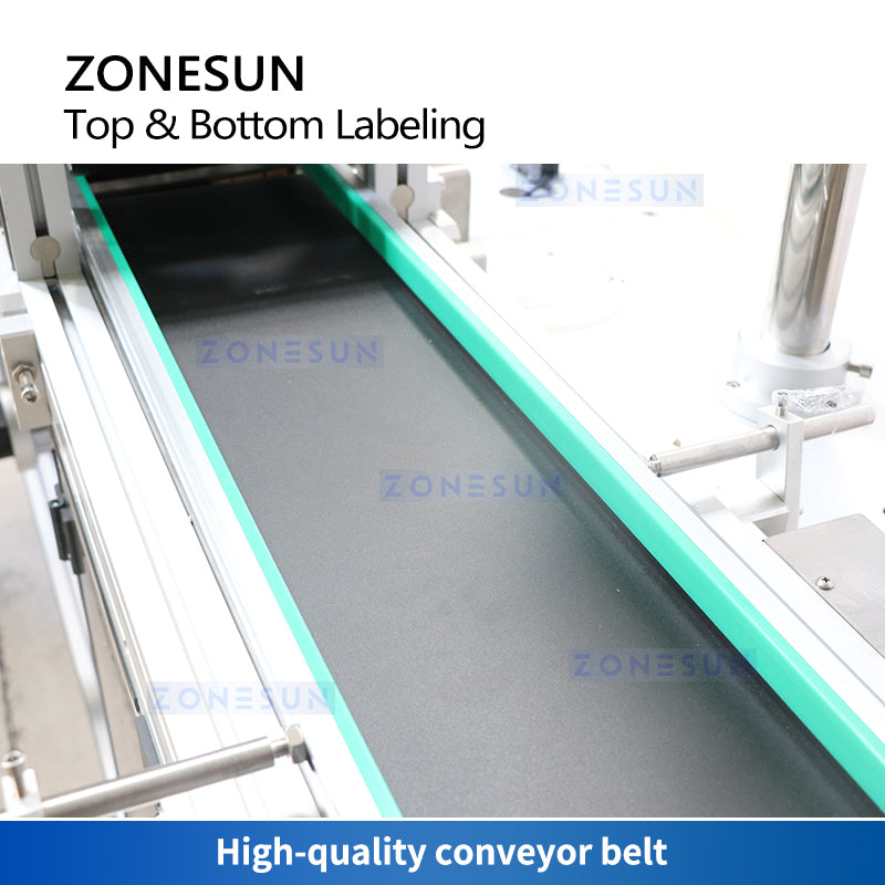 ZONESUN ZS-TB602 Automatic Flat Surface Labeling Machine Top and Bottom Label Applicator