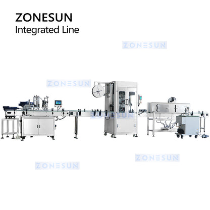ZONESUN ZS-STB150R Automatic Bottle Filling Line Capping Shrink Sleeve Machine