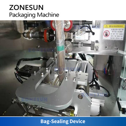 ZONESUN VFFS Pyramid Tea Bag Making Machine ZS-SJB90 Bag Sealing