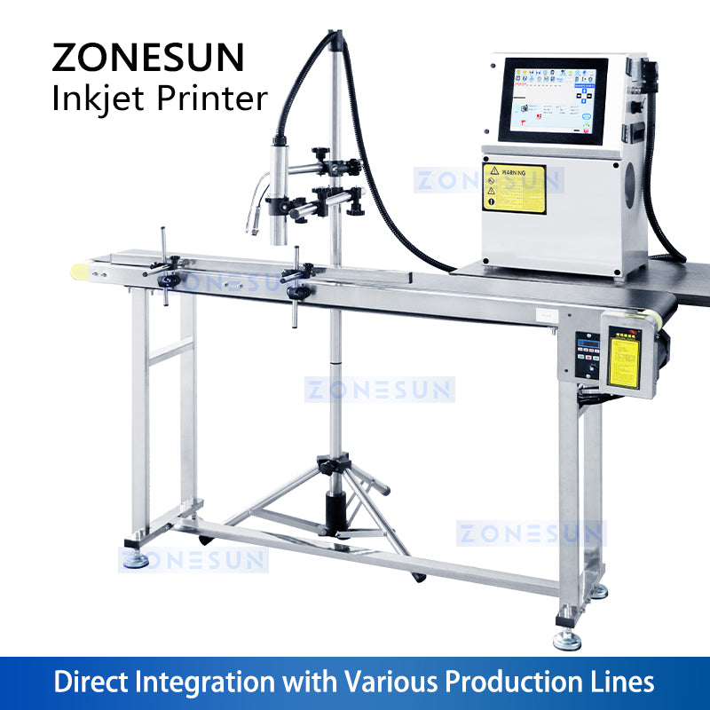 Zonesun ZS-IIP800 Continuous Inkjet Printer Used In Line