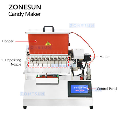 Zonesun ZS-GD10 Chocolate Gummy Candy Depositor