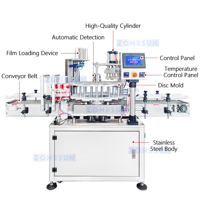 Zonesun ZS-YFM1 Potato Chips Can Sealing Machine Structure