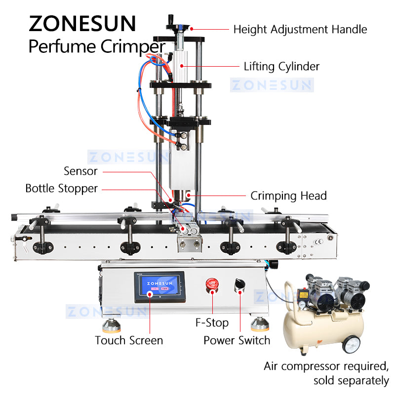 Zonesun ZS-ZGX01 Automatic Perfume Crimper Structure