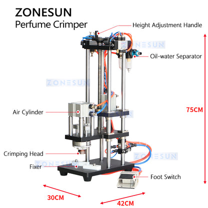 Zonesun Perfume Crimper ZS-YG08Z Dimension