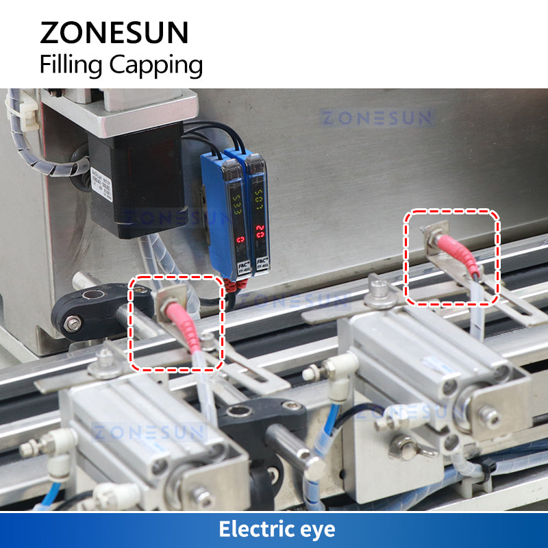 Zonesun ZS-DTFC4Y Tabletop Monoblock Filling and Capping Machine Sensor