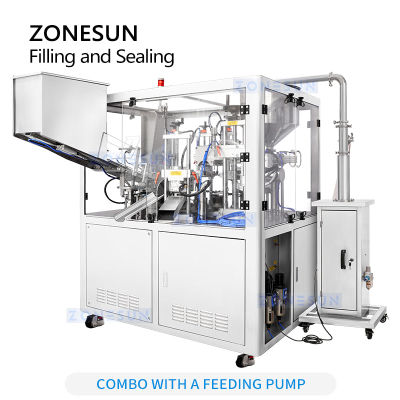 Zonesun Plastic Tube Packaging Machine with Feeding Pump