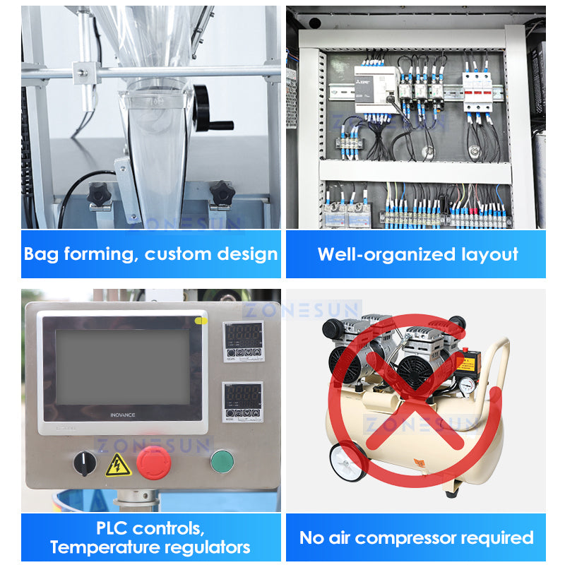 Zonesun VFFS Powder Bagger ZS-FM220 Controls