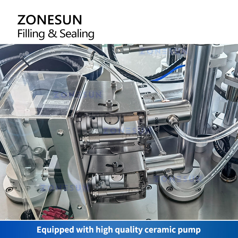 ZONESUN ZS-AFC5 Máquina automática de llenado y sellado de botellas de ampollas a pequeña escala de 2 cabezales