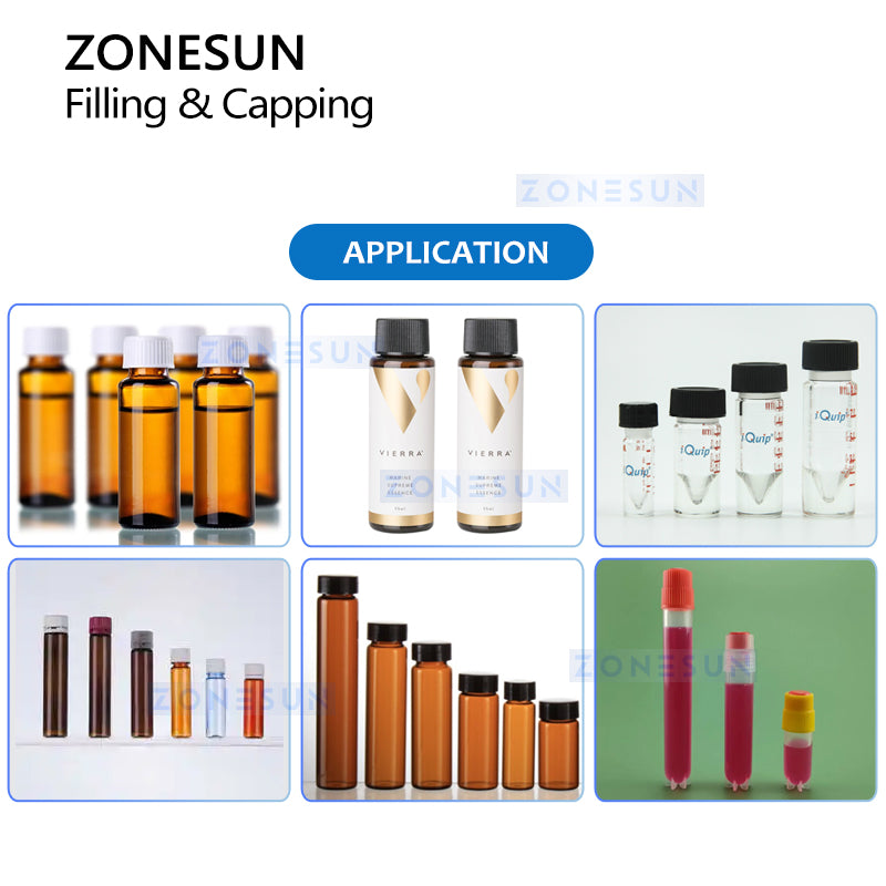 ZONESUN Automatic Vial Filling and Capping Machine ZS-AFC16P Applications